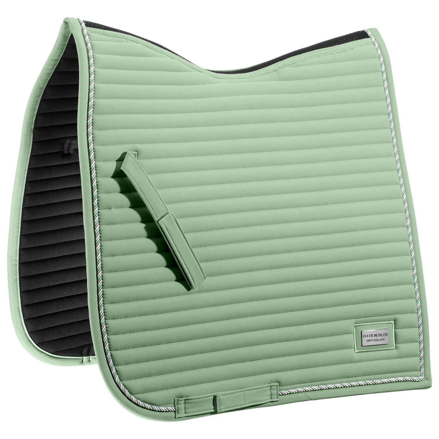 Thijs | Mint Green Padded Dressage Saddle Pad with Piping - Saddle Pad