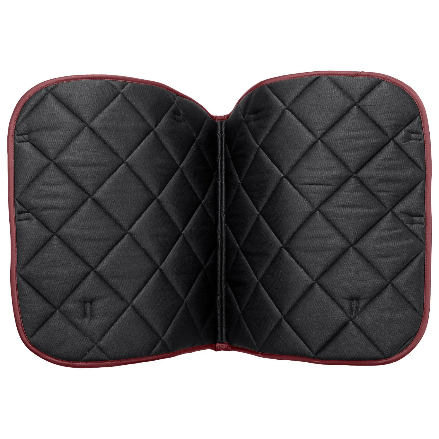Sven | Bordeaux Gewatteerd Dressuur Zadeldek met Ruitpatroon - Saddle Pad