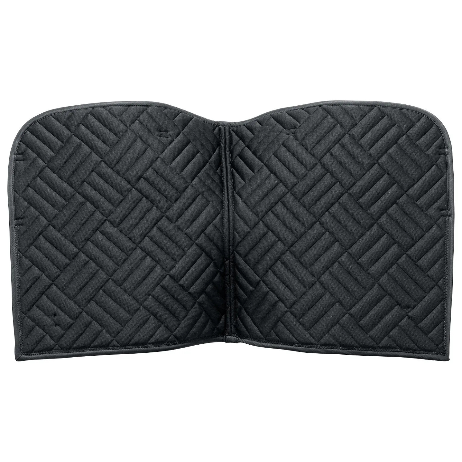 Ties | Zwart Dressuur Zadeldek met Ruitstiksel - Saddle Pad
