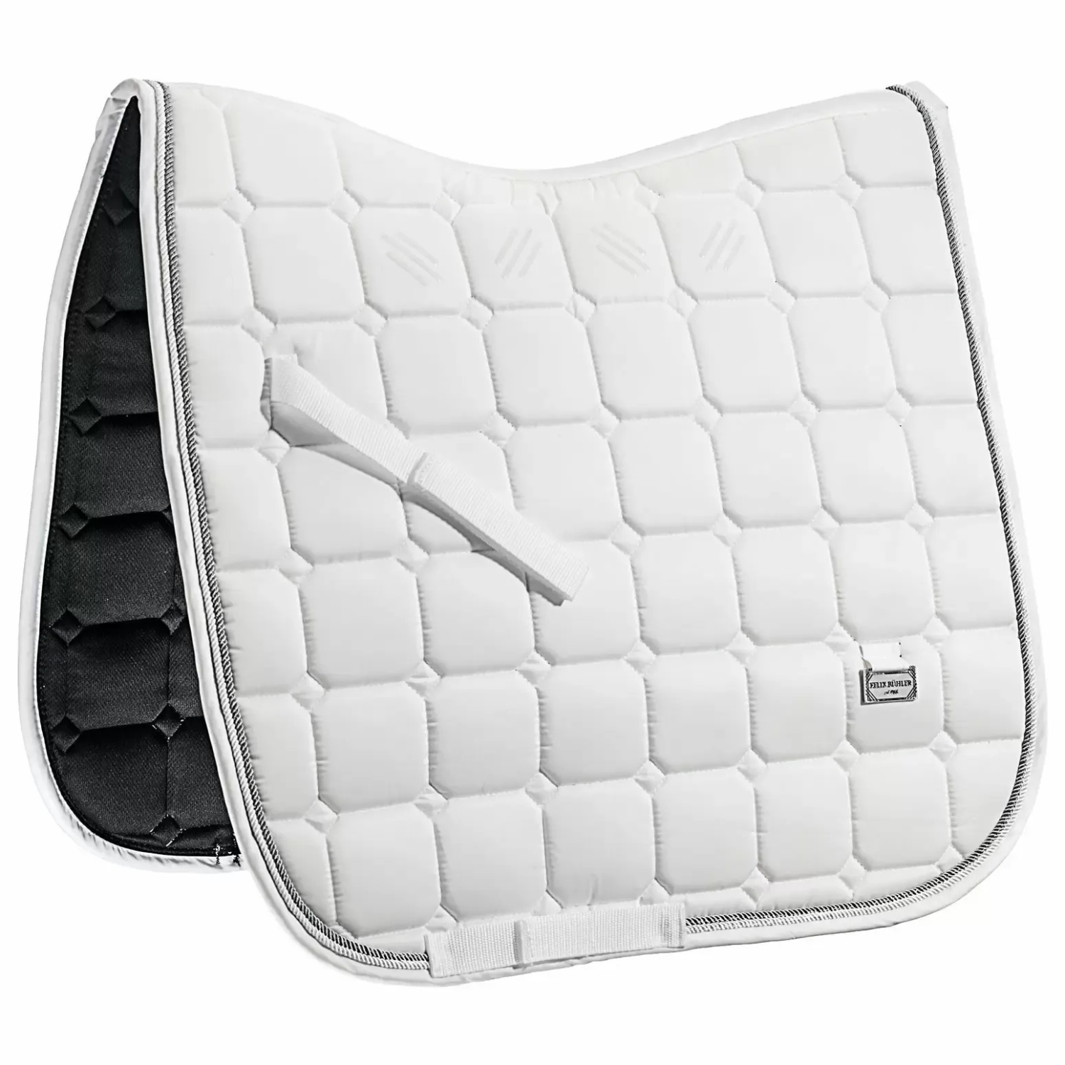 Milan | Wit zadeldek met honingraatstiksel - Saddle Pad