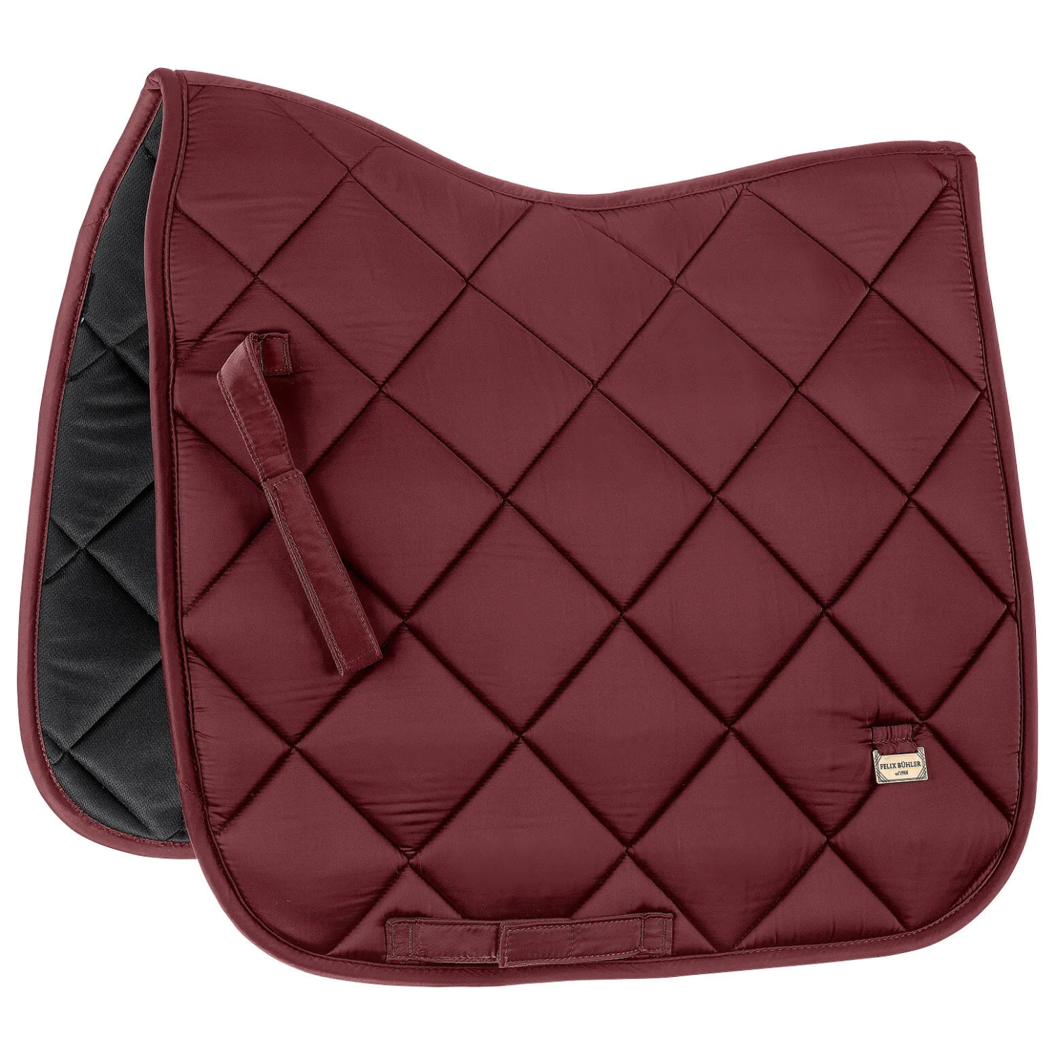 Sven | Bordeaux Gewatteerd Dressuur Zadeldek met Ruitpatroon - Saddle Pad