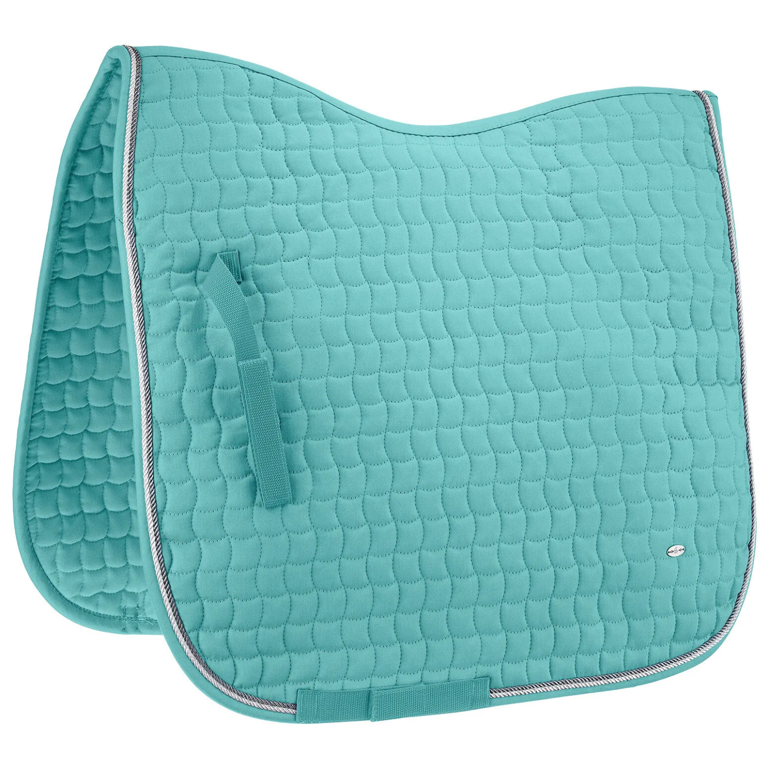 Niels | Vormvast katoenen zadeldek met dubbele glanzende koordbies - Saddle Pad
